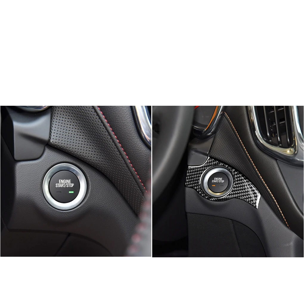 For Chevrolet Tailblazer Equinox 2018—2022 Real Carbon Fiber Car Ignition Panel Frame Cover Trim Sticker Decorative Accessories 4