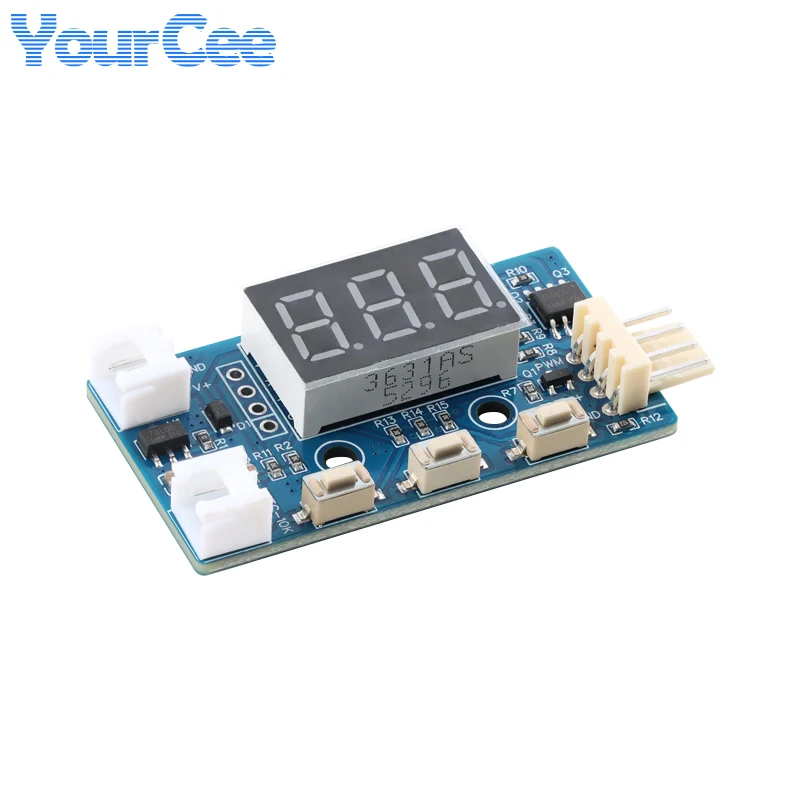YR-1001 Four Wire Fan Temperature Speed Controller LED Temperature Control Fan Governor Temperature Controller Board Module