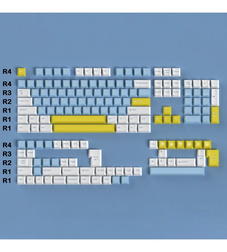 Wooting sea salt soda semi-transparent keycap full set PC + PBT two-color customized original mechanical keyboard