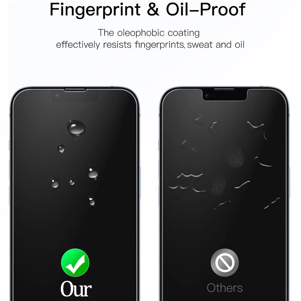 3 قطعة فيلم الزجاج الشفاف آيفون 15 16 برو ماكس حامي الشاشة آيفون 11 12 13 14 15 برو الزجاج المقسى iPhone13 Mini 16e