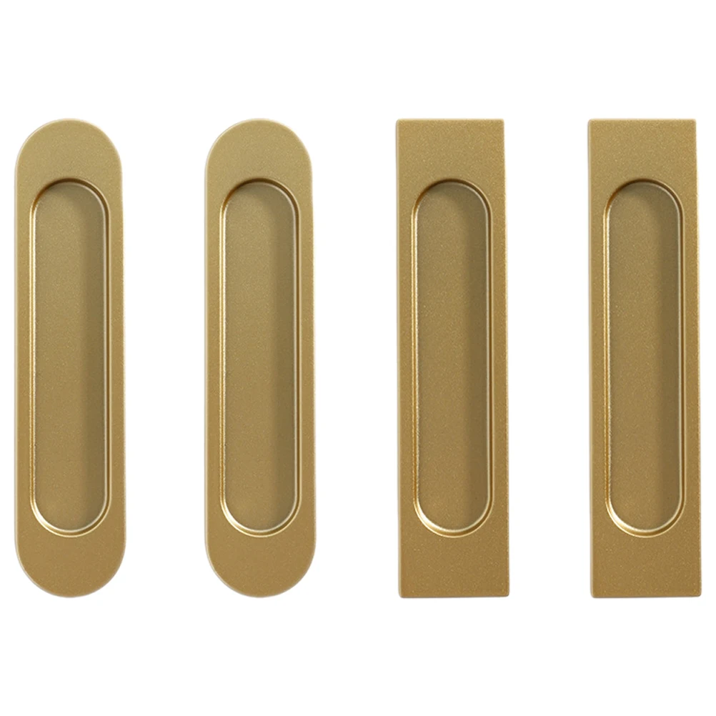 

4Pcs Self Adhesive Door Pull Handles Stick on Cabinet Drawer Window Handles Aluminum Alloy Modern Design Smooth Grip for Sliding