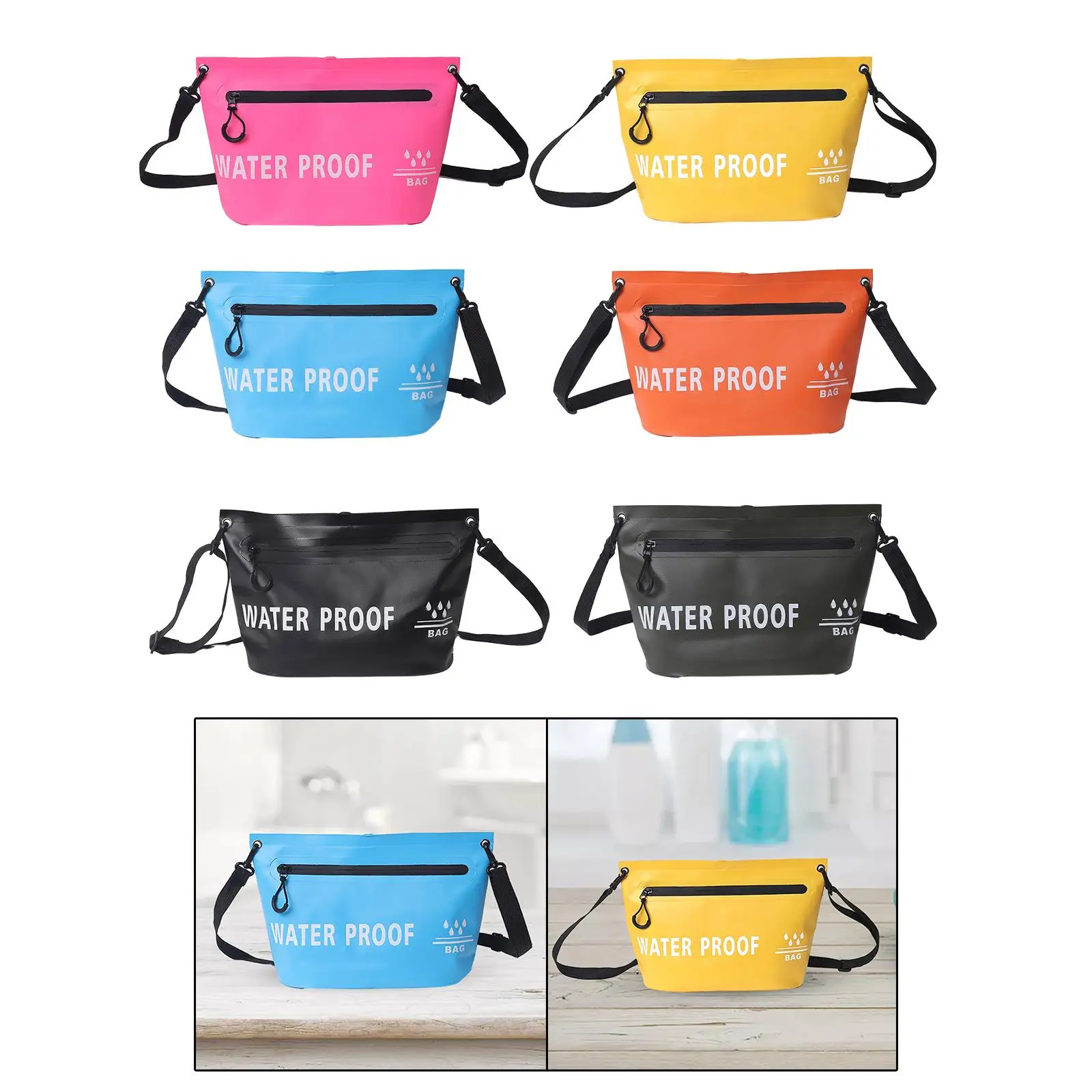 

Waterproof Crossbody Bag Pouch Toiletry Organizer Tote Bag Purse Waterproof Dry