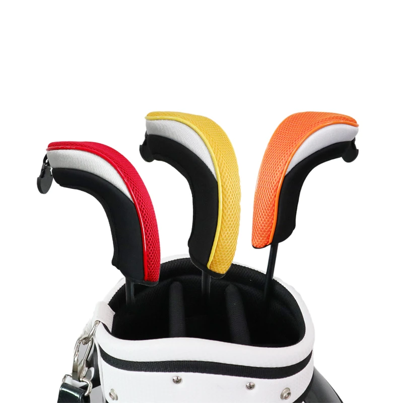 Premium Mesh Golf Club Head Cover Hybrid Utility Headcover Replacement Protector Case with Interchangeable Number Tag