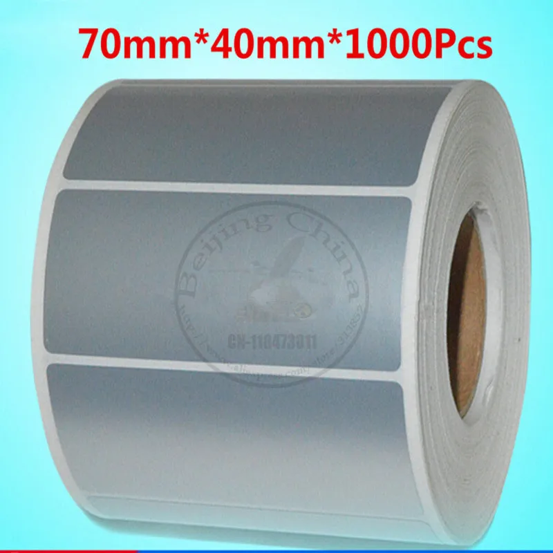 strong adhesive waterproof adhesive tear does not break blank label barcode stickers 70mmx40mmx1000Pcs For Label Printer