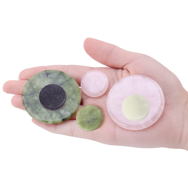 2 Pcs Glue Pallet Eyelashes Extensions Jade Stone Drop Shipping Pink Durable Useful False Eye Lashes Glue Pad Holder Tools