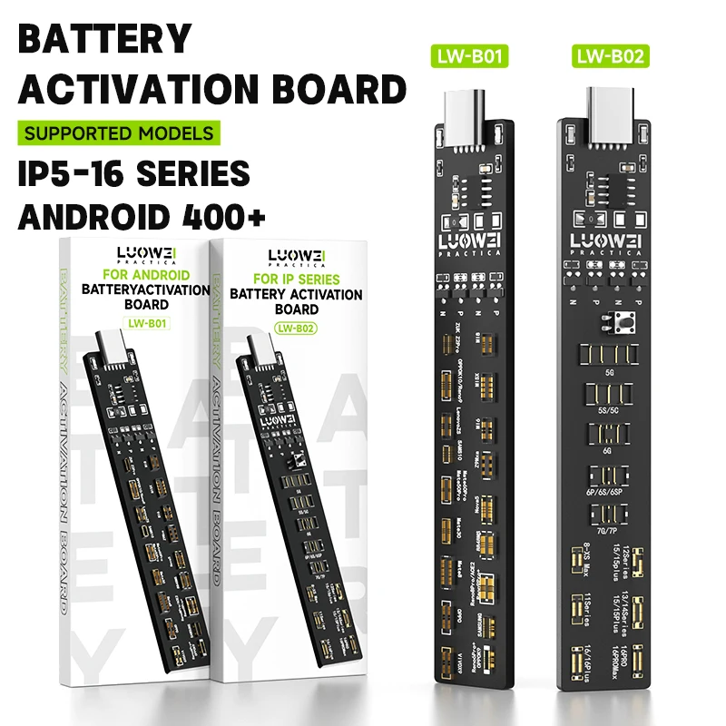 LUOWEI LW-B01/B02 Battery Activation Board (No Disassembly Required) For IPhone 5-16pm & Android  One-Click Battery Activation