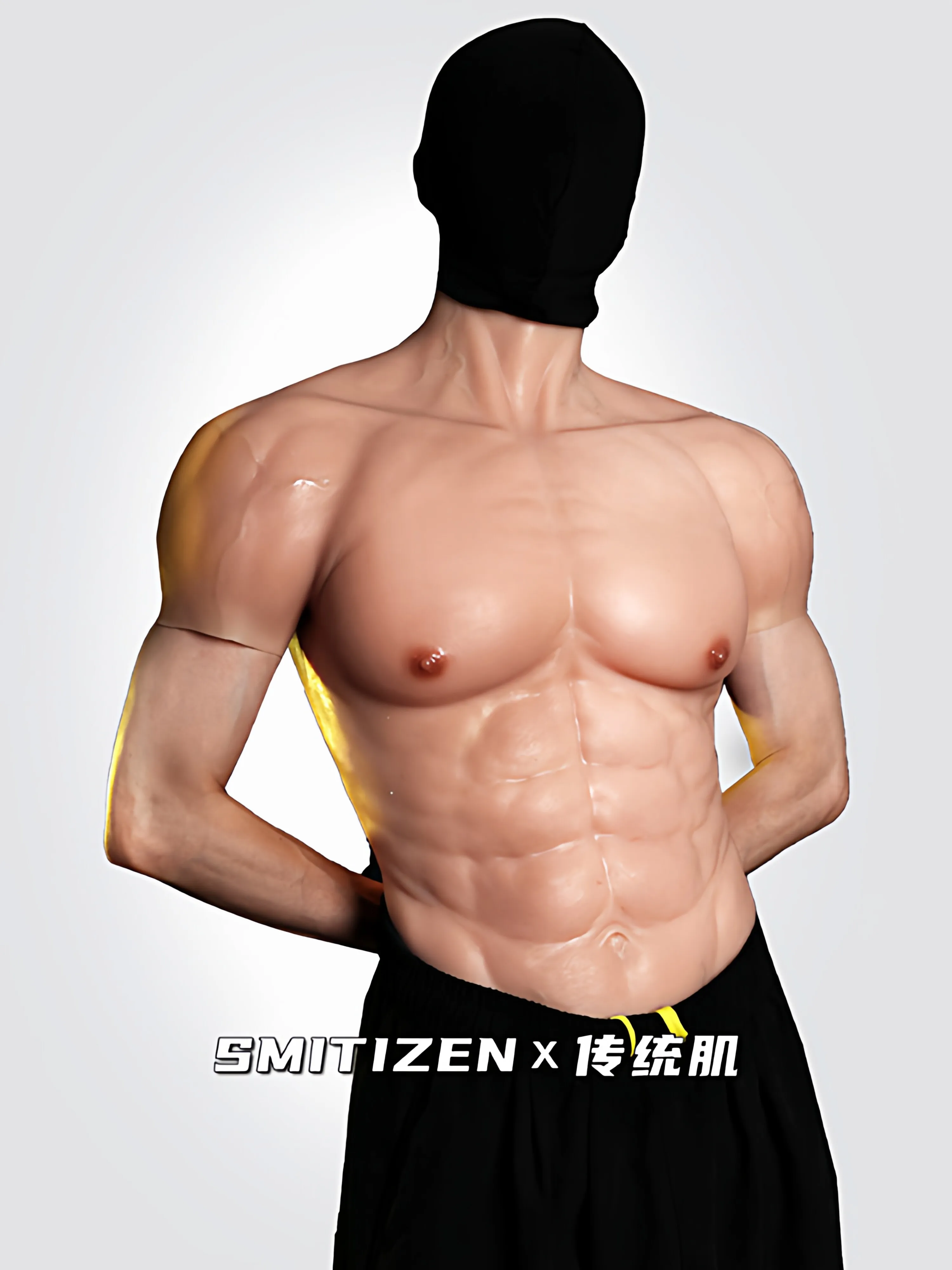 ealistic Silicone Traditional Muscle Body Suit Full Torso Simulation Sleeve For Cosplay Crossdress Costume