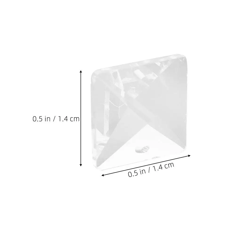 50pcs Sparkling Acrylic Sew-on Gems, Square Double-Hole for DIY Crafts, Shoes, Hats, Lighting & Crystal Hanging