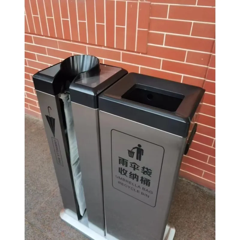 Stainless Steel Automatic Umbrella Dryer Wrapping Machine Long Wet Bagging Storage Bin 100pcs Free Plastic Bags Dry Umbrellas view 4