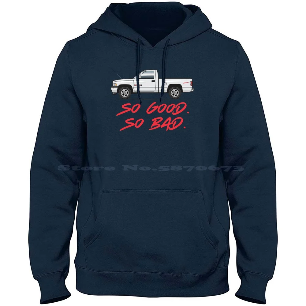 Sport White 100% Pure Cotton Hoodie Tshirt 1500 2500 Sport 1994 1995 1996 1997 Pickup Truck Slt Laramie 4X4 Lifted