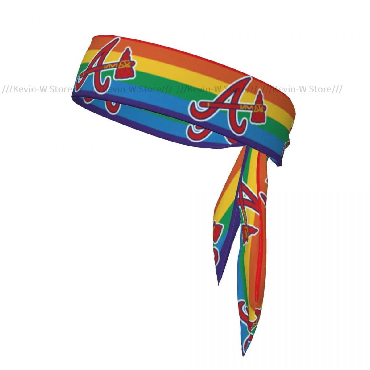 Tie Headbands Braves Rainbow Flag Sports Head Band Athletic Sweatband Bandana Sweat Wicking