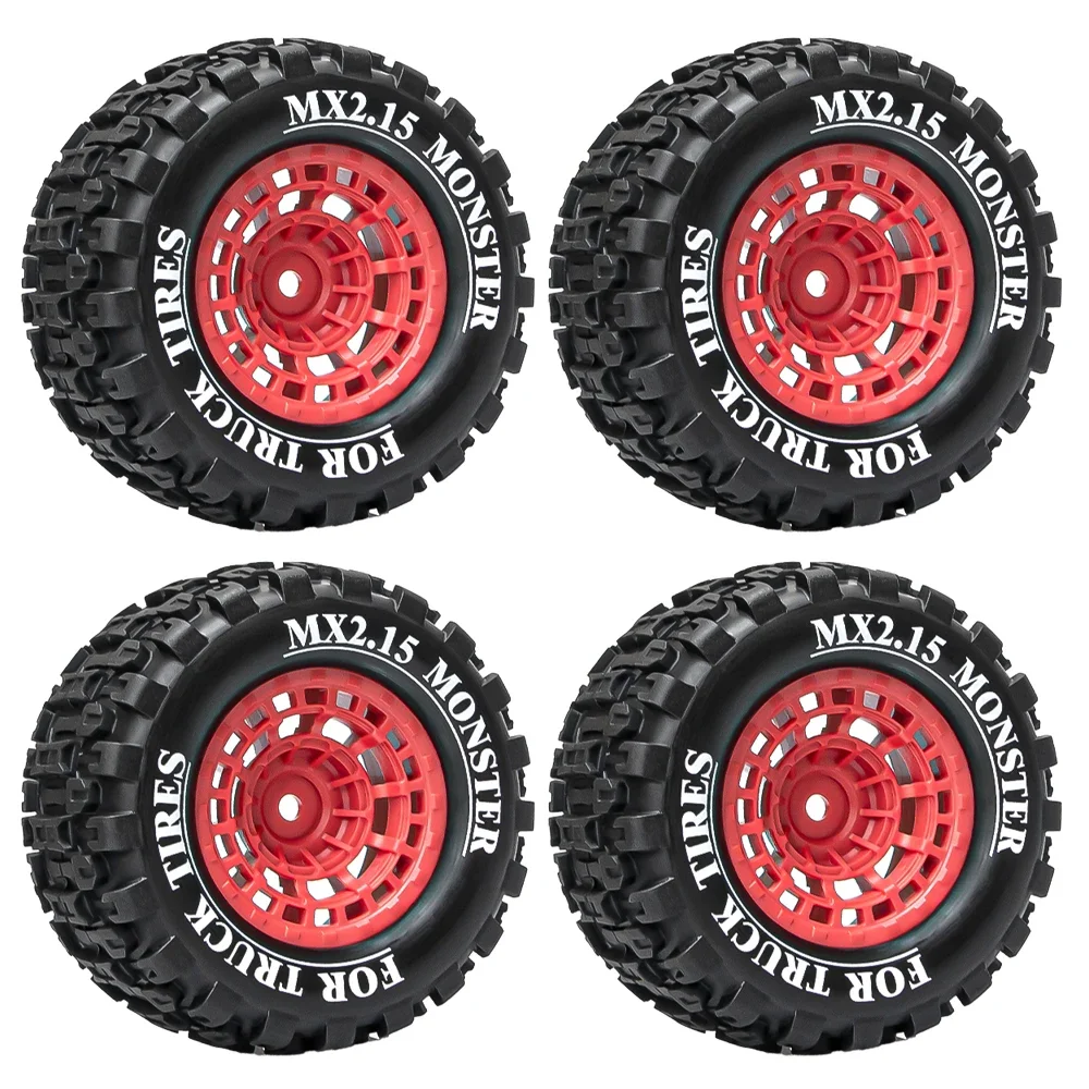 Universal 4PCS 12mm Hex Rubber Tire Set for 1/14 1/16 1/18 Scale Off-Road Trucks Traxxas Mini XRT WLtoys MJX SCY HPX Losi LMT