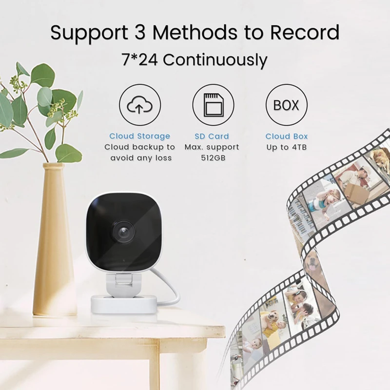 WiFi Window Mount Security Camera 1080P HP Remote View Camera Mini Home Surveillance Night Vision Home Baby Monitor Camera