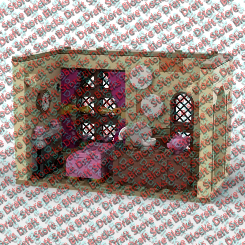 QWERT Magical Movie Model MOC Building Bricks Retro Bedroom Interior Diorama Modular Technology Gifts Assemble  Toys QWERT