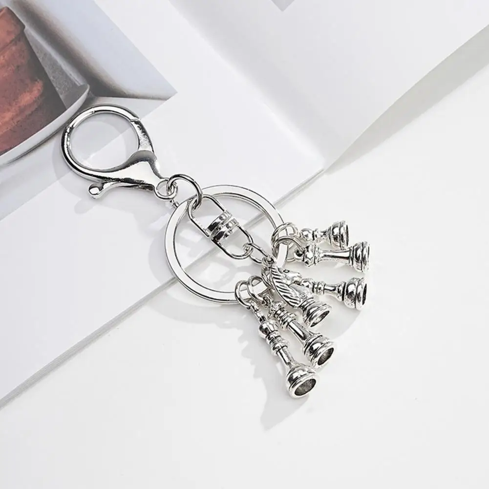 قطع الشطرنج سلاسل المفاتيح حقيبة سحر المعلقات الشطرنج سيارة Keyrings حقيبة يد محفظة الشطرنج كيرينغ معلقة الديكور لوازم السيارات