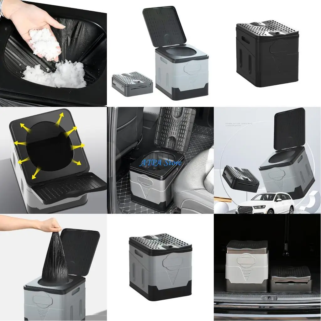 

U13C Reusable Trash Can Outdoor Toilet for Camping Hiking Beach Traffic-Jam Car Potty