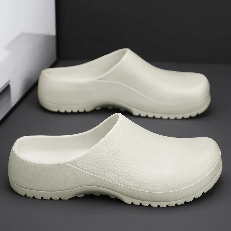 Men Slippers Couples Garden Clog Women Water Proof Chef Shoe Comfortable Sandal Slippers For Pet Workers Outdoor Fishing Shoes