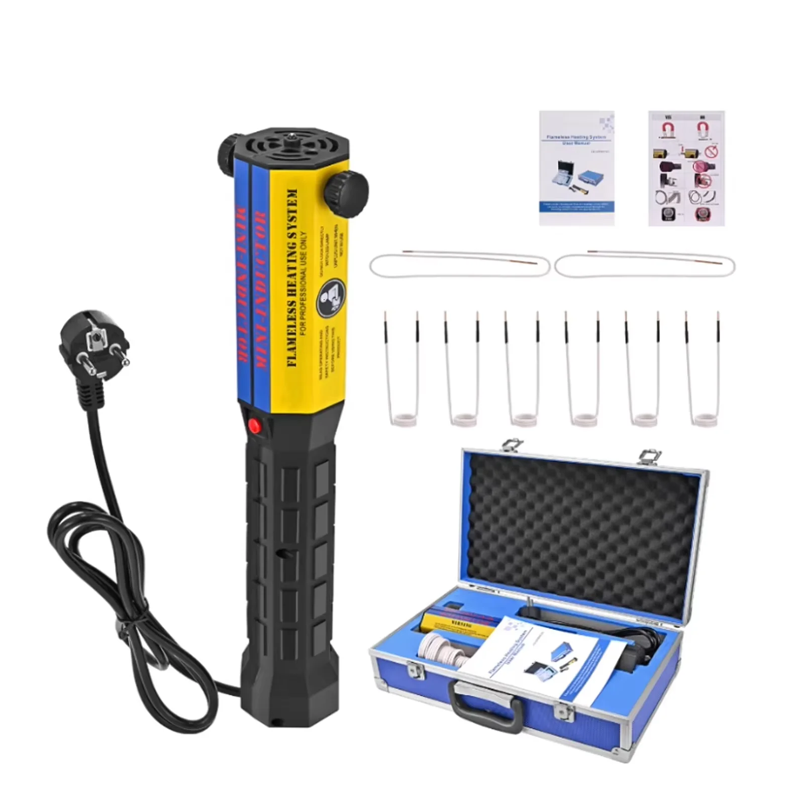 جهاز تسخين حثي 1000 واط المحمولة عديمة اللهب جهاز تسخين حثي آلة 8 لفائف أداة إصلاح السيارات مجموعة سخان Machine110v 220 فولت
