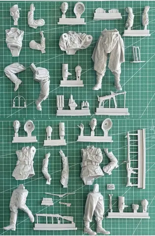 1/16 Skala Gjuten Resin Modellbyggsats Andra Världskriget Tyska Armén Halvspåriga Besättning 4 Figurer Behöver Monteras och Färgläggas Själva 10 best sales 1 16 hartsfigurer - №10