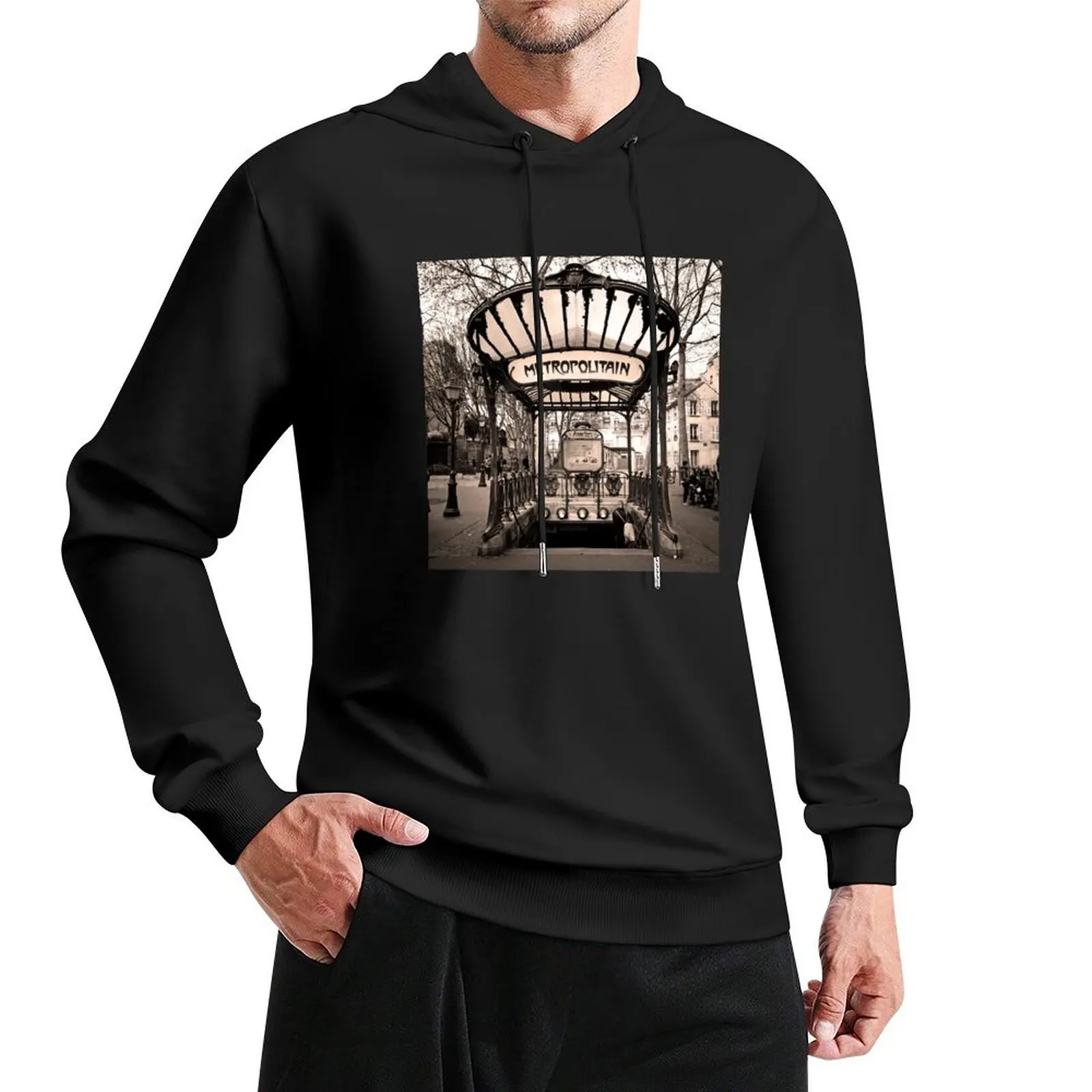 Paris Metro Underground Train Station Metropolitain Sign Pullover Hoodie men's coat new in hoodies & sweatshirts