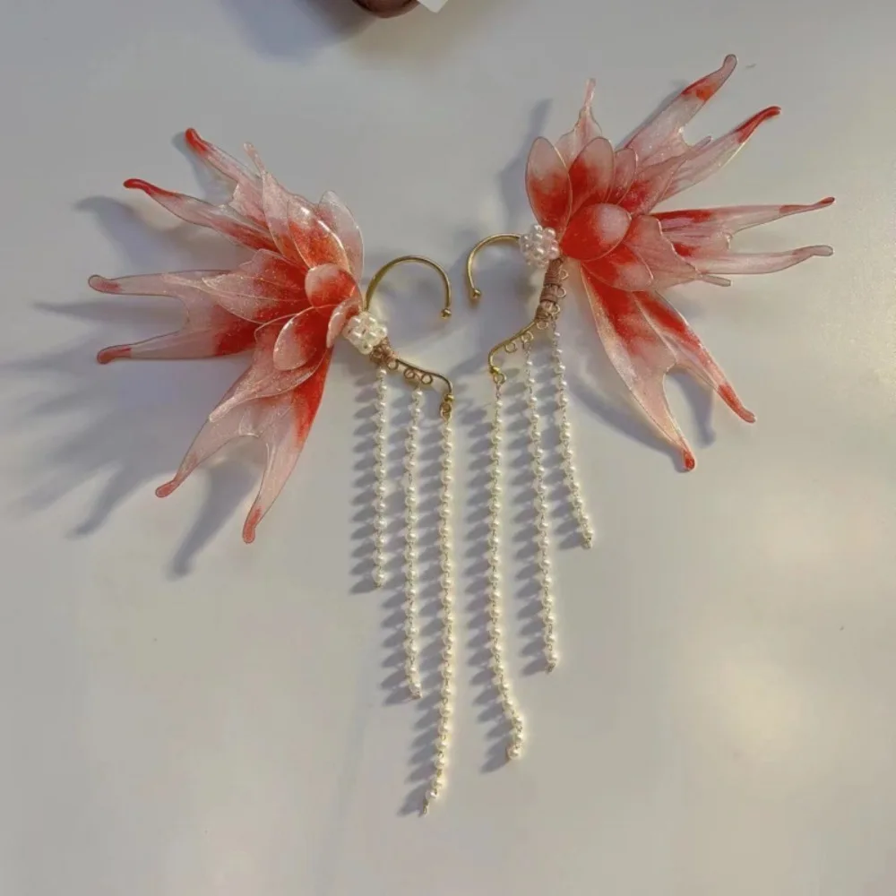 

1 Pairs Halloween Mermaid Princess Tassel Ear Hanging Elf Hanfu Hair Antique Style Accessories for Women Girls