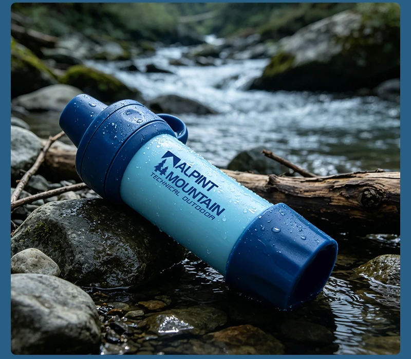 Persönlicher Wasserfilter für Wandern, Camping, Reisen und Notfallvorsorge Überlebens-Wasserfiltrationsstrohhalme Leichtgewichtig Tragbar – Detail 32