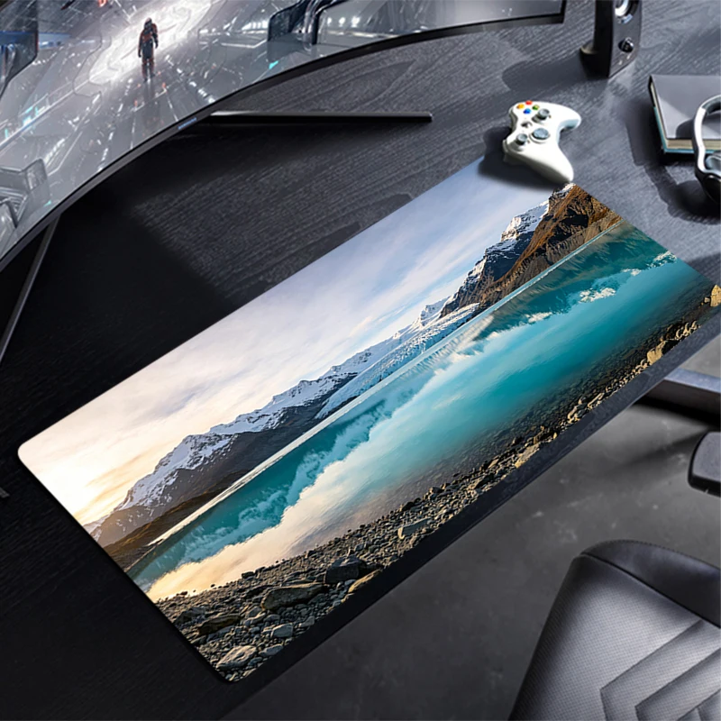 Mouse pad natural scenery new professional eSports game players Speed Lock Edge Rubber Game Desk Mousepad Keyboard Mat