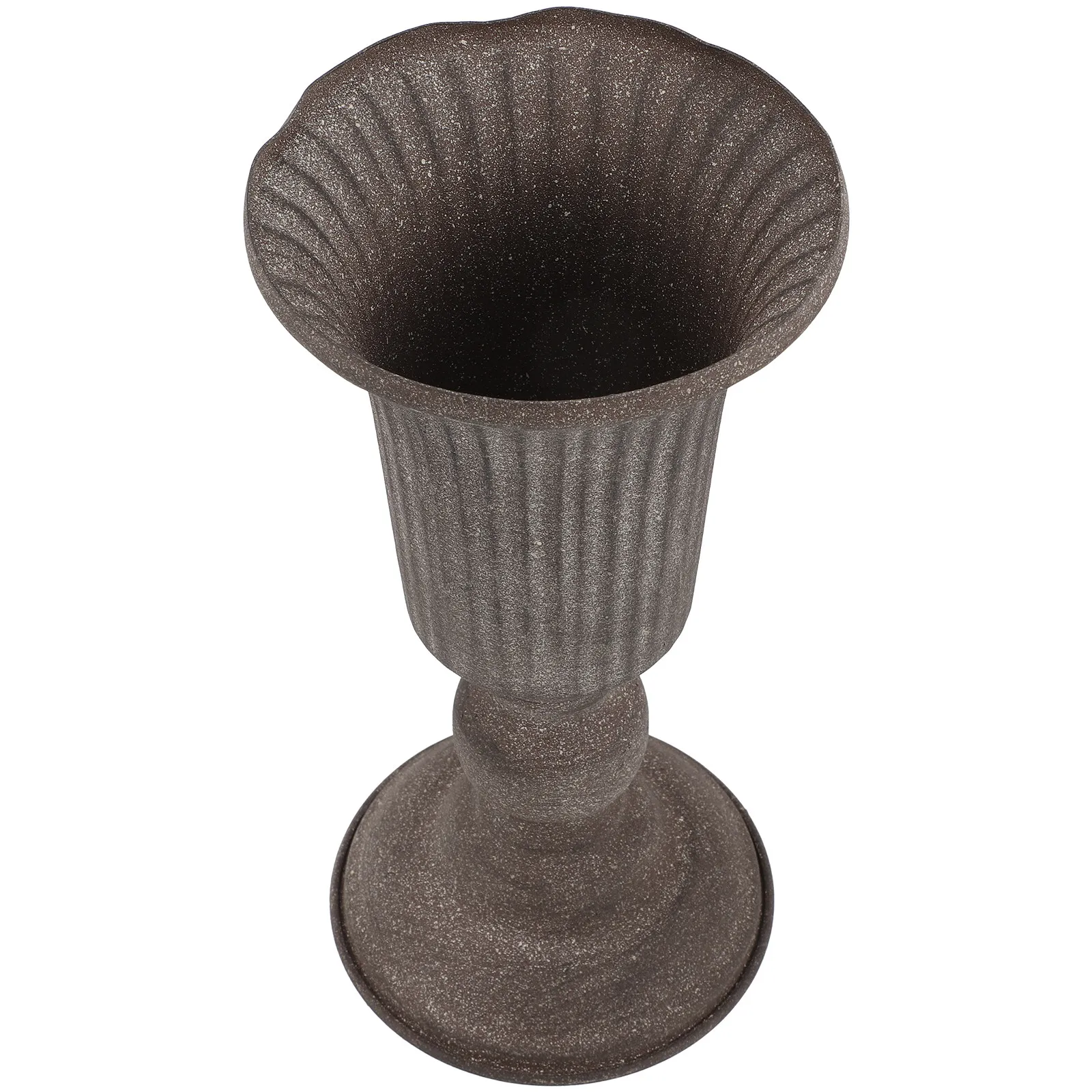 Vintage Iron Flower Pot Urn Planter for Wedding Centerpiece, Home Office & Party Floral Arrangement