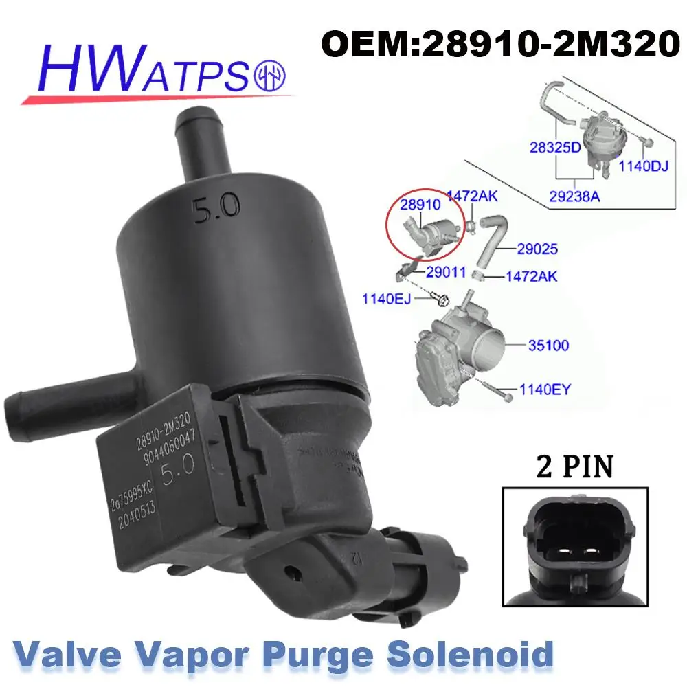 For Hyundai Elantra Avante Kia Forte Cerato K3 YD Valve Vapor Canister Purge Control Solenoid 289102M320 28910-2M320 28910 2M320