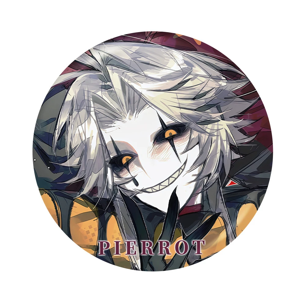 58mm Anime The Freak Circus Harlequin Pierrot Cosplay Costumes SPTE Tin Plated Pin Badge Accessories Pendant Prop