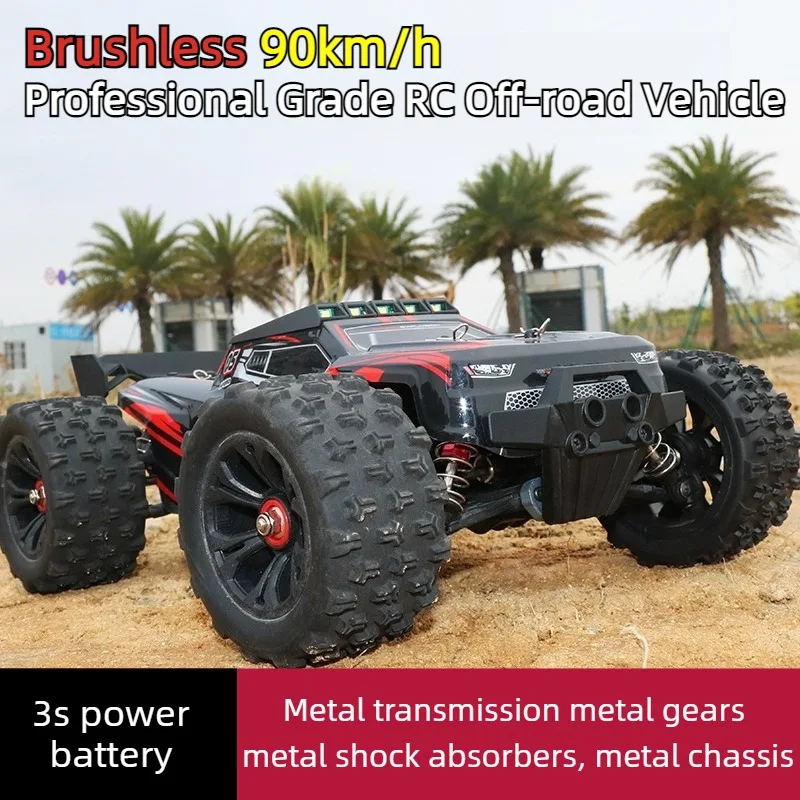 

Бесщеточная радиоуправляемая машинка, высокоскоростной внедорожник 4WD, гоночные автомобили с металлическим шасси и амортизаторами, игрушки, подарки для взрослых