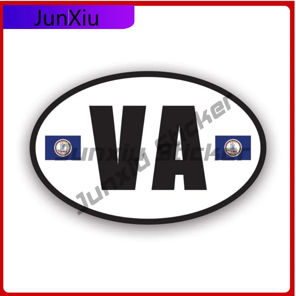 

Awesome Street Virginia Flag Oval Sticker Uv Protected Decalsv3 Va Euro Car Decal No Fade Sunproof Designed For Wall Truck