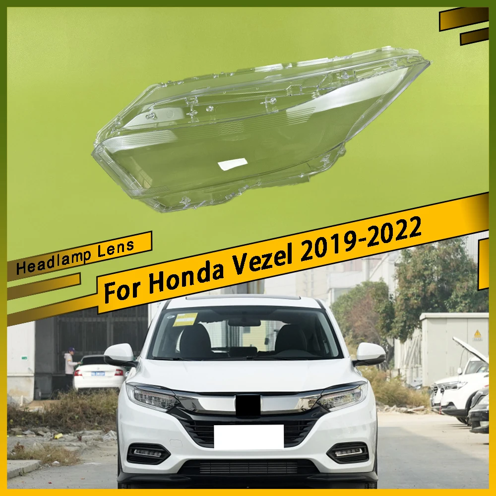 

For Honda Vezel 2019 2020 2021 2022 Car Headlight Lens Shell Headlamp Cover Plexiglass Lamp Shade Transparent Lampshade Housing