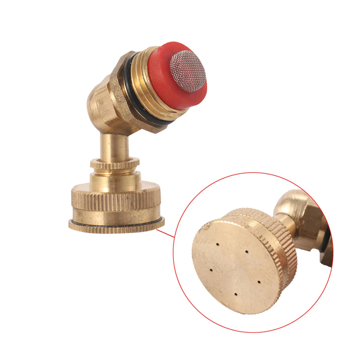 M14 Adjustable 5-Hole Brass Sprayer Nozzle Garden Greenhouse Irrigation Humidification Pesticide Spraying Misting Sprinkler Head