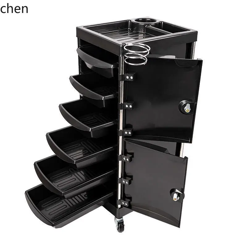 HXL Hair Salon Multi-Functional Tool Cart Perm and Dye Storage Rack Trolley