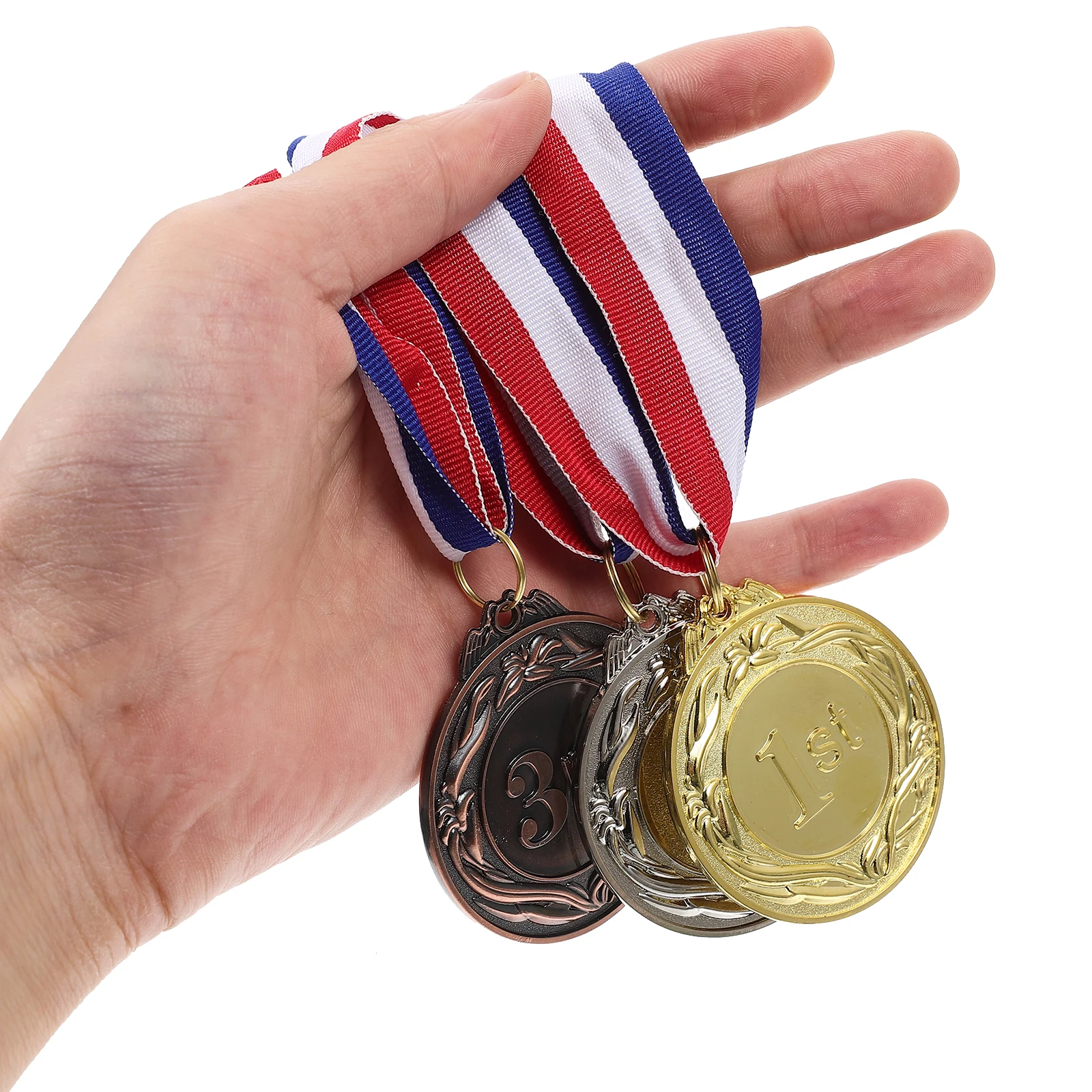 

6pcs Metal Medals For Awards Kids Sports Competition Awards Prizes Party Favors Commemorative Sports Medals Collection