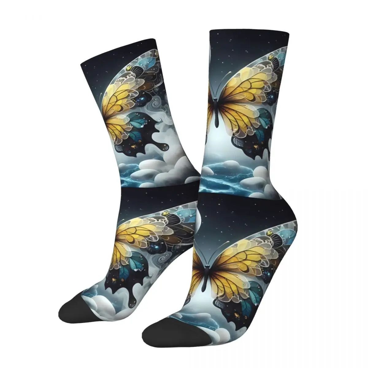 Butterfly Sock Printed Man Polyester