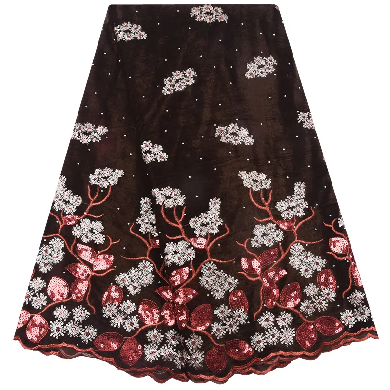 

Kalume 2024 African Velvet Lace Fabric Sequins Nigerian Velvet Tulle Lace Fabric High Quality For Wedding Party Diy Dress A2012