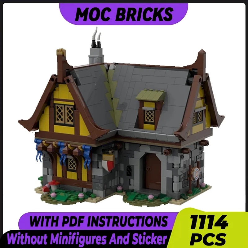 

Street View Model Moc Building Bricks Medieval Taverns And Inns Technology Modular Blocks Gifts Christmas Toys DIY Sets Assembly