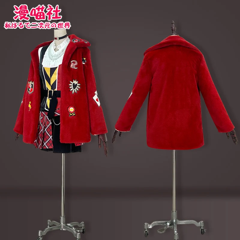 Kostum Cosplay Game Twisted Riddle Pakaian Impian Riddle Sepatu Wig Permainan Peran Riddle Rosehearts untuk Pesta Hallowmas Dewasa