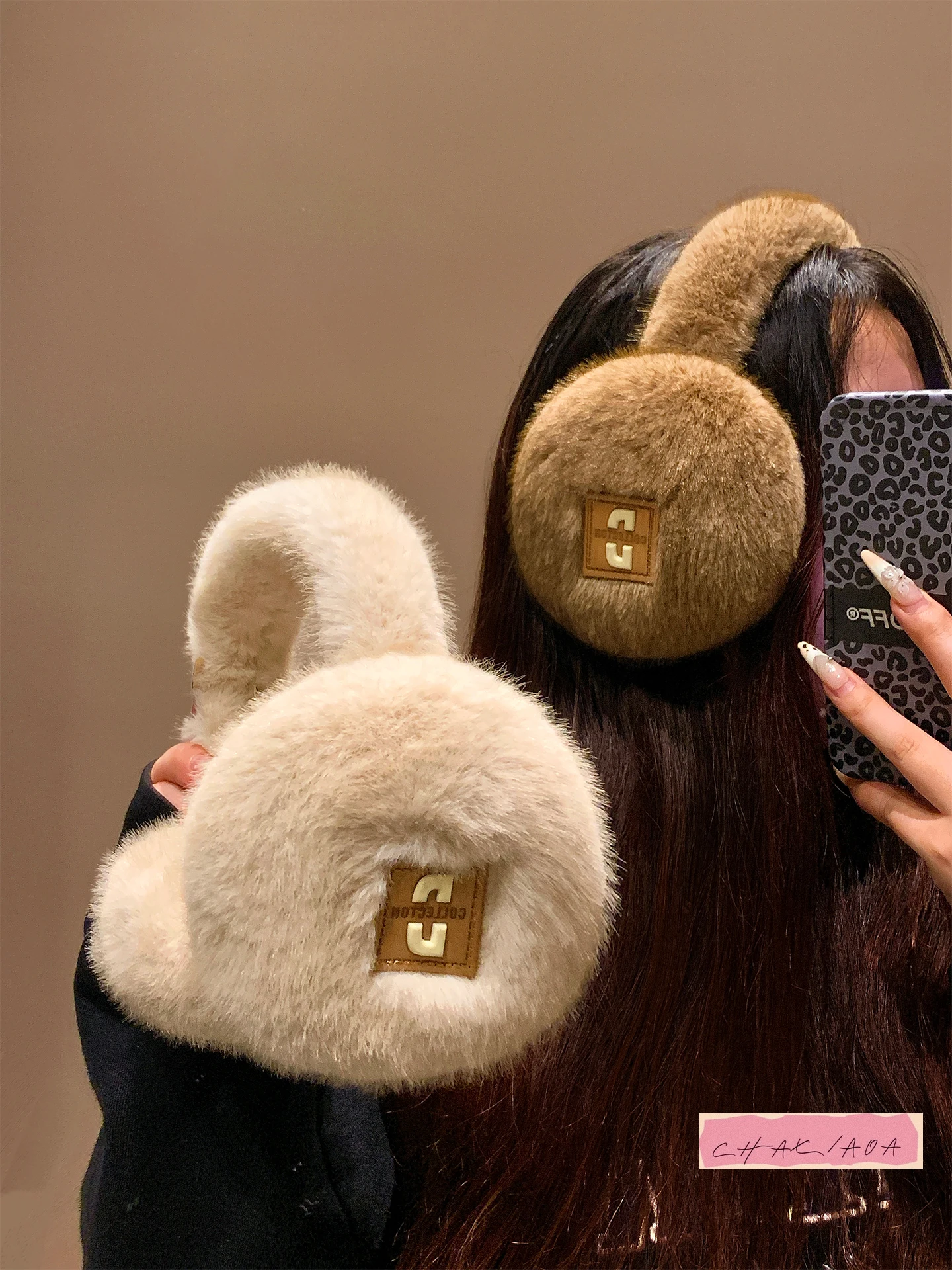 الحليب الدوامة لينة في الهواء الطلق ركوب الباردة واقية مكدسة سميكة الدافئة غطاء للأذنين رباط رأس مطاطي أفخم غطاء للأذنين الإناث الشتاء #1