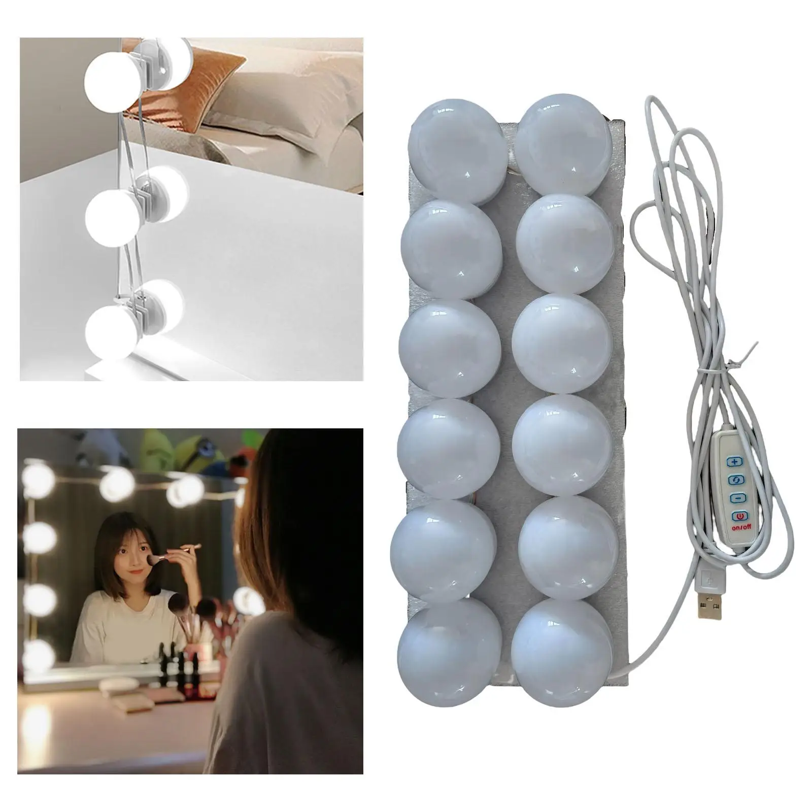 Bathroom Vanity Style LED Dimmable Mirror Strip Lights Bulbs Lamp Makeup