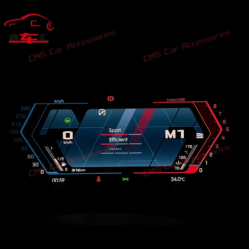 

LCD gauges M5 sport theme Digital Cluster Speedometer for BMW 5 series F10 F11, wireless carplay instrument cluster meter HUD
