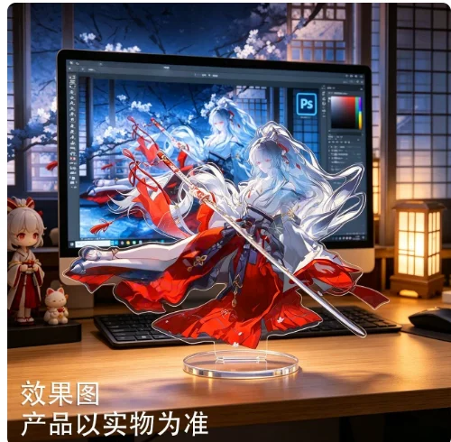 Japanese Anime Wuthering Waves Hiyuki Acrylic Stand Figure Model Plate Cosplay Collection Desktop Decor Gifts XYZ
