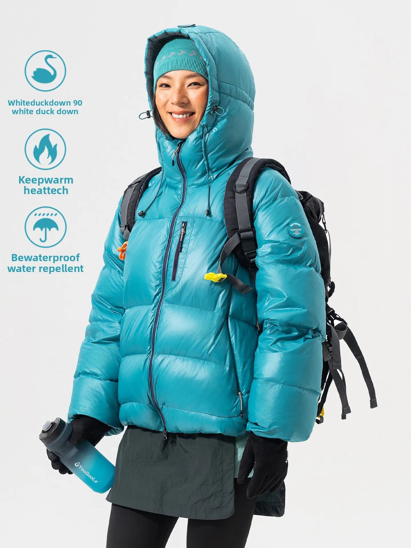 

Мужская зимняя утепленная куртка с капюшоном из белого пуха, устойчивая к экстремальным холодам, ветрозащитная, теплая, для активного отдыха, из нейлоновой ткани, полиэстер...