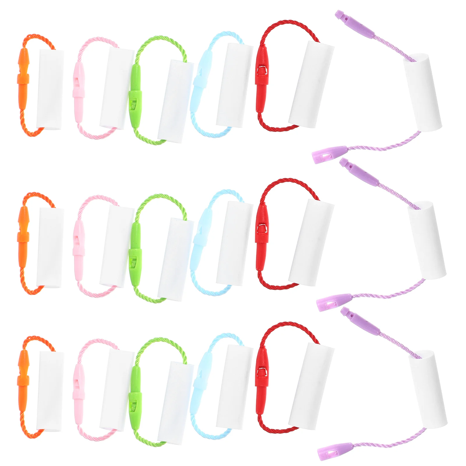 

30Pcs Name Tags for Clothes Daycare Name Labels Writable Name Labels Hanging Name Tags Rings (Random Color)