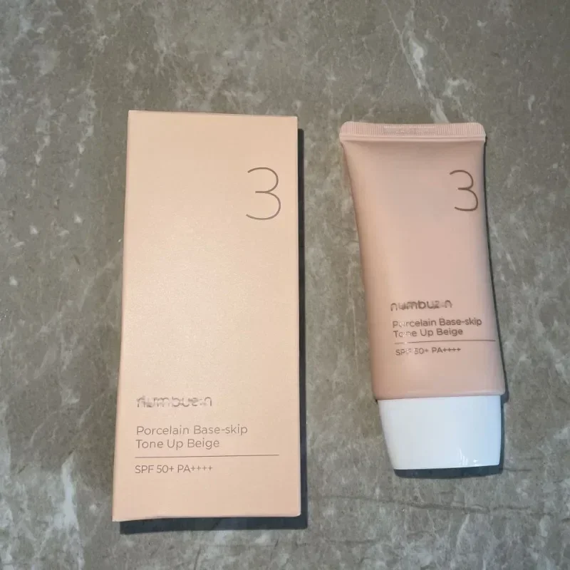 كريم عزل البشرة من السيراميك رقم 3 من Numbuzin، 50 مل، مكياج عاري طبيعي، تفتيح 50+ للعناية بالبشرة #3