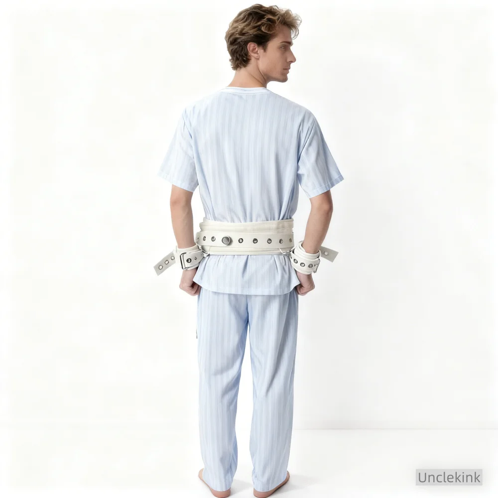 Waist Restraint Set with Removal Handcuffs Soft Belt for Aggressive Patient Nursing Home Care Equipment Behavioral Management