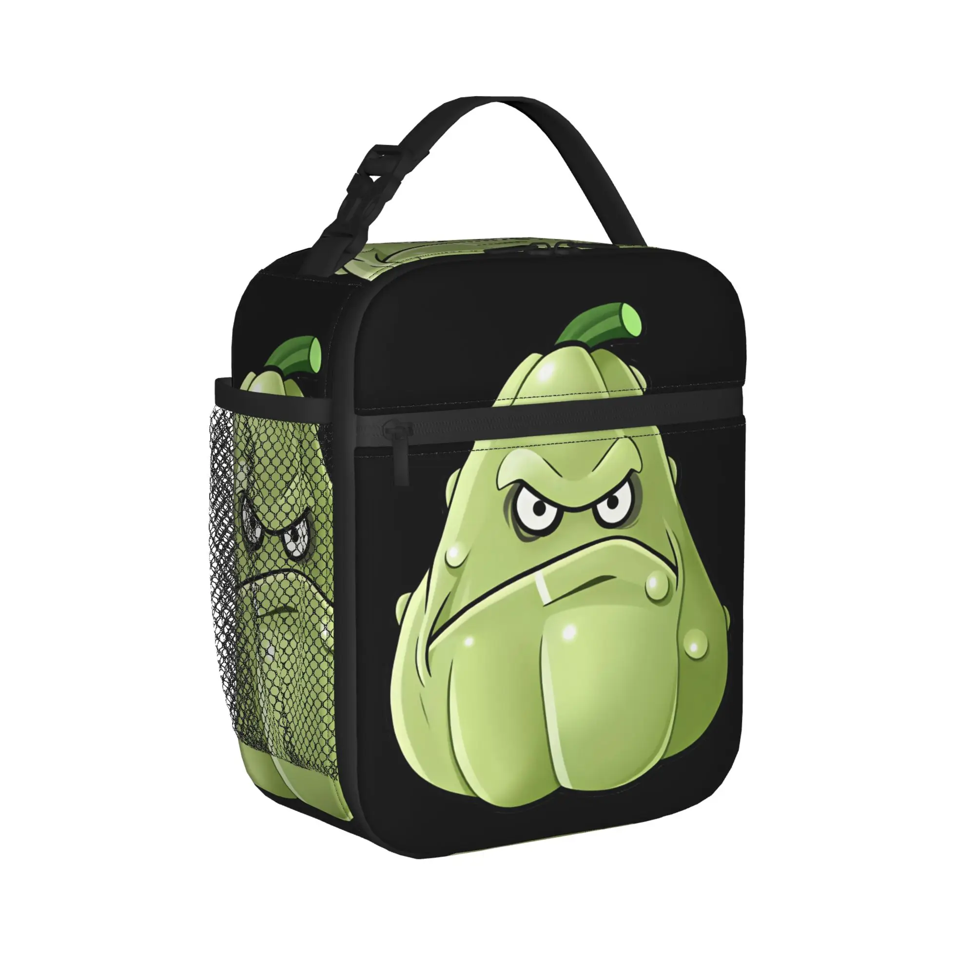 Squash Plants Vs Zombies Lunch Bag For Unisex Designer Lunch Box Cute Office Cooler Bag Portable Insulated Oxford Tote Food Bags
