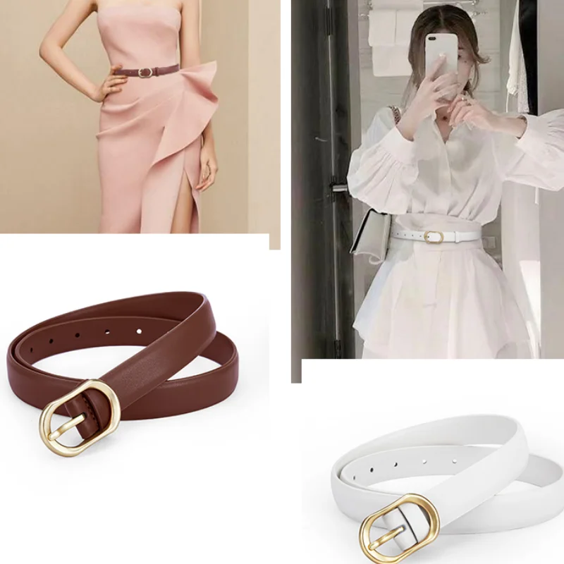 Top Quality Women\'s Belt, Women\'s Pin Buckle Belt, 95-105cm Genuine Leather Belt with Dress, Jeans Belt for Women